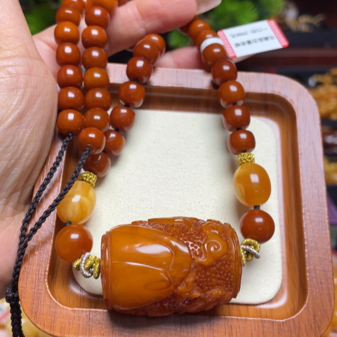 未镶嵌颈饰蜜蜡项链