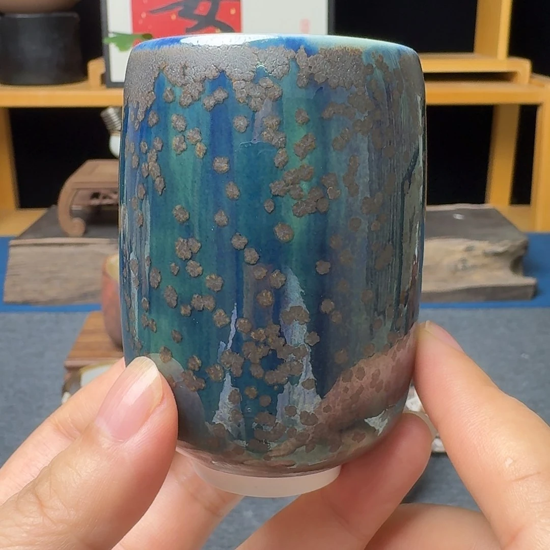 极光织布绿直筒杯