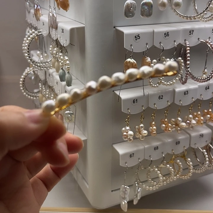 淡水珍珠发夹未镶嵌