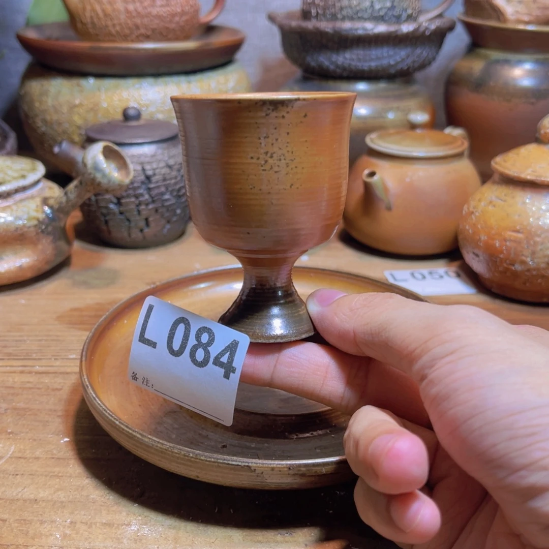 纯手工制作工艺（柴烧）裸烧纯手工制作柴烧杯084