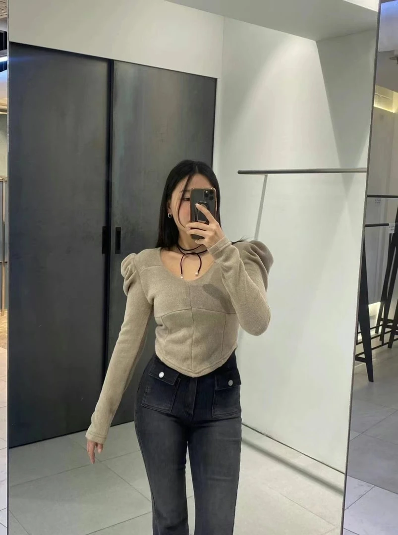 韩国东大门正品阿美韩国女装mon打折泡泡袖T