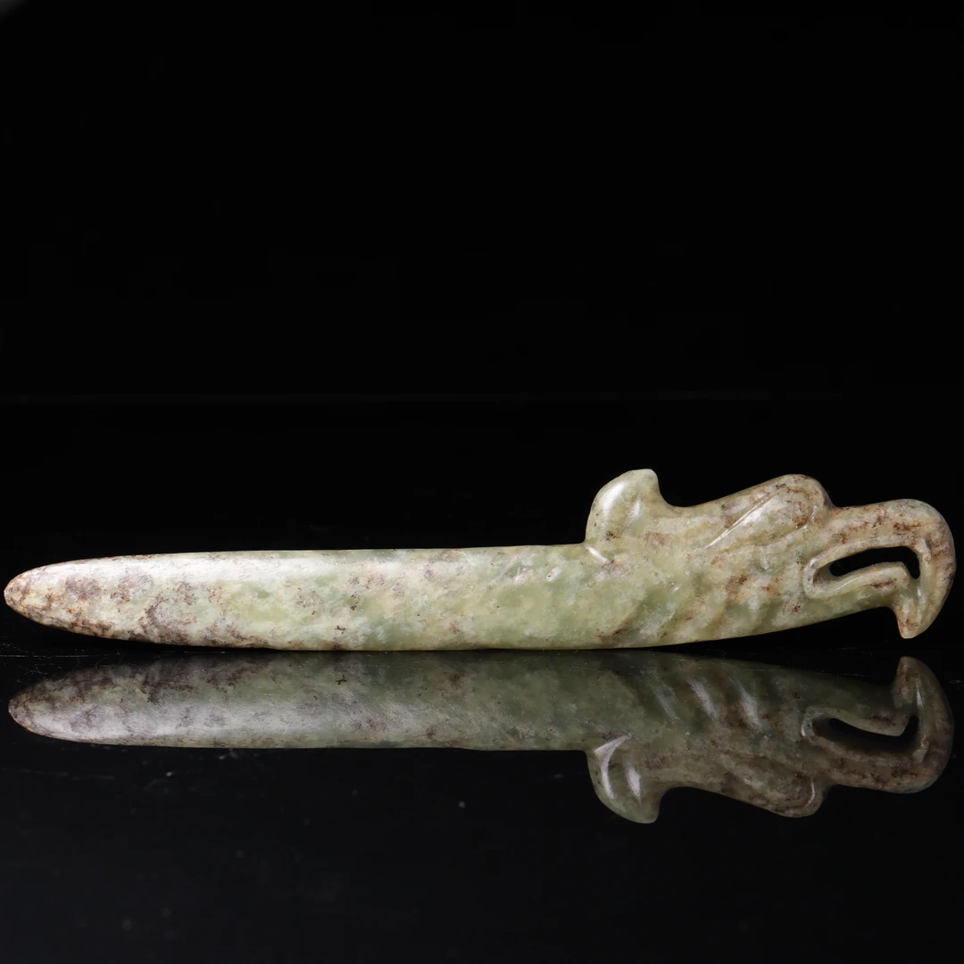 明代河磨玉凤首刀