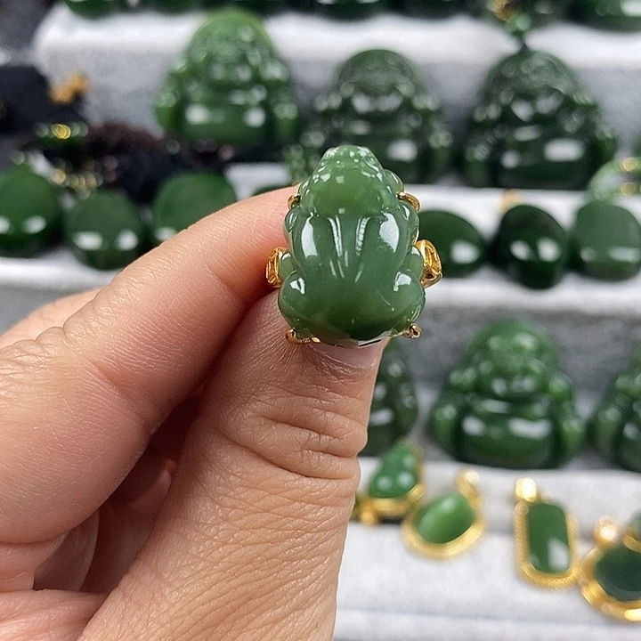 和田玉（碧玉）未镶嵌戒指