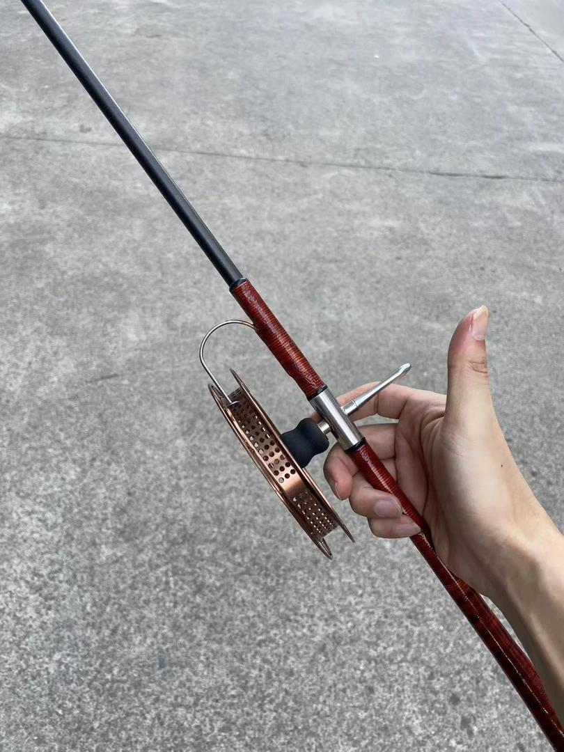 老夏渔具《黄金鲫》盘车溪流竿手工打造冲钓竿全富士导环鱼竿