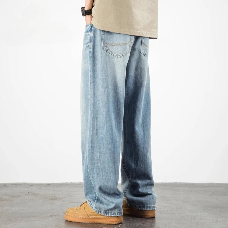 Cebrodz牛仔裤男直筒宽松潮流休闲莱赛尔天丝2025新款春季薄款