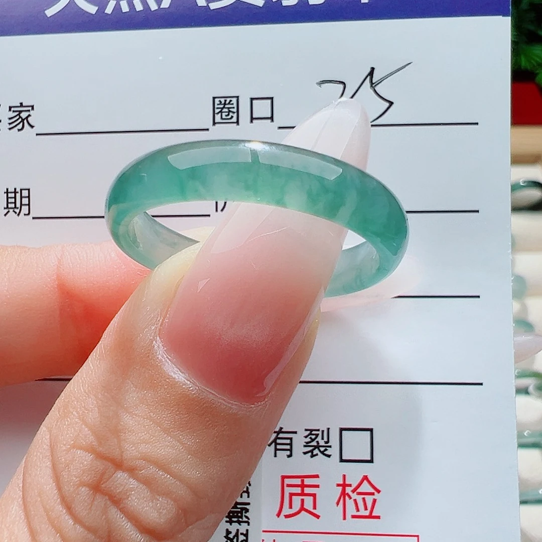 真***好翡翠戒指未镶嵌天然
