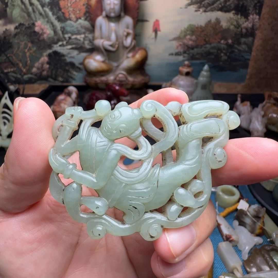 和田玉未镶嵌挂件