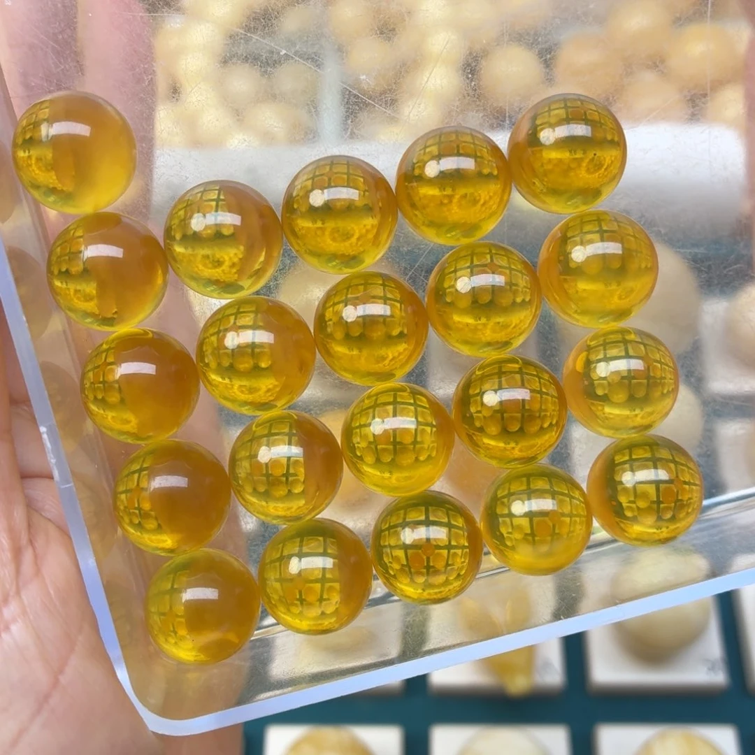 蜜蜡未镶嵌裸石14+金珀手持21颗
