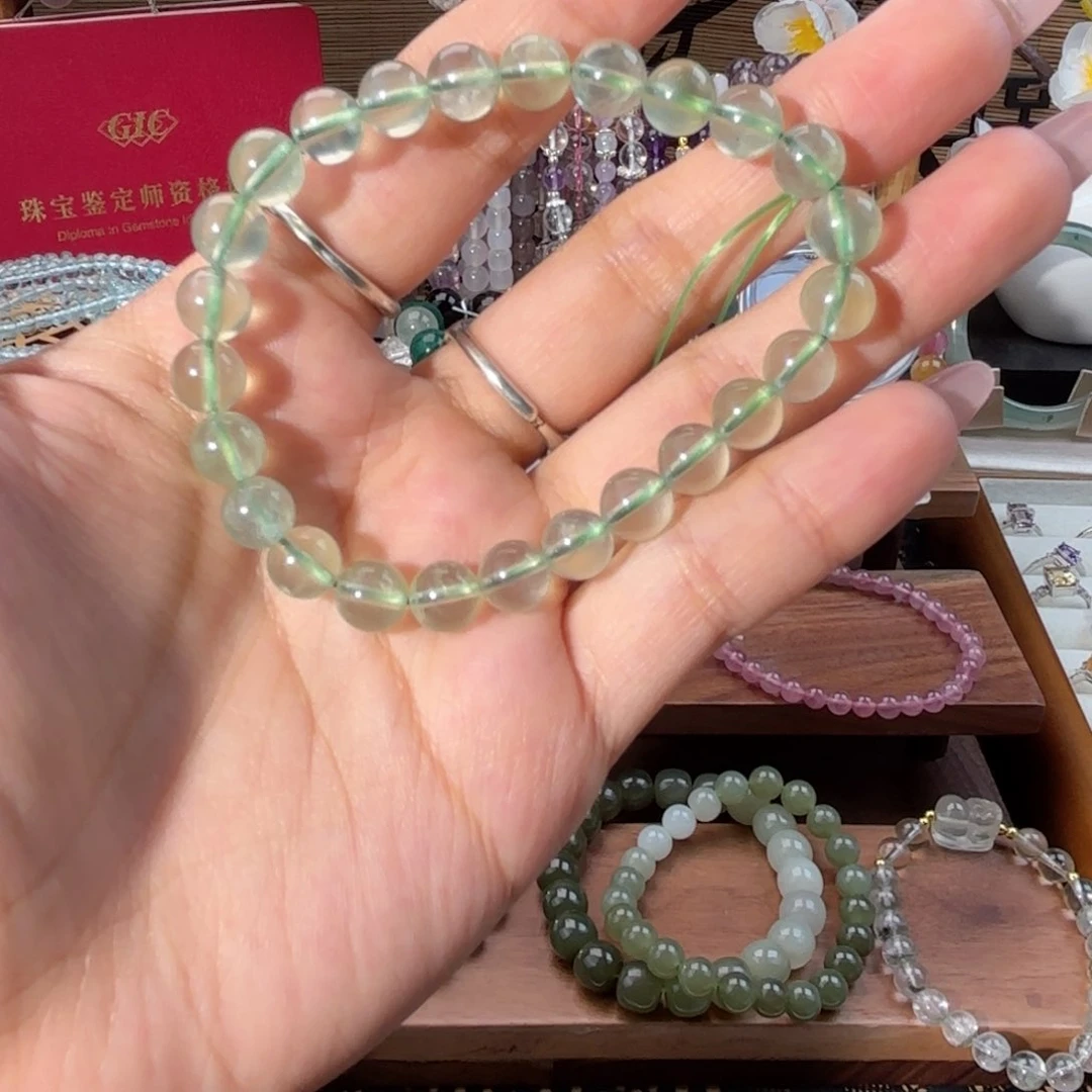 葡萄石未镶嵌手串