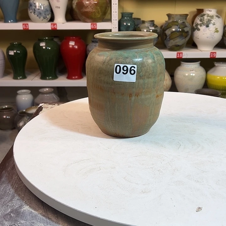 花瓶白泥高20口10。096