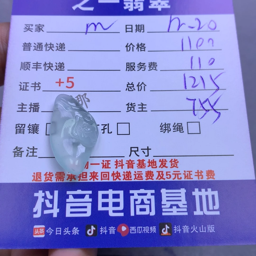 颈饰未镶嵌翡翠m**宁