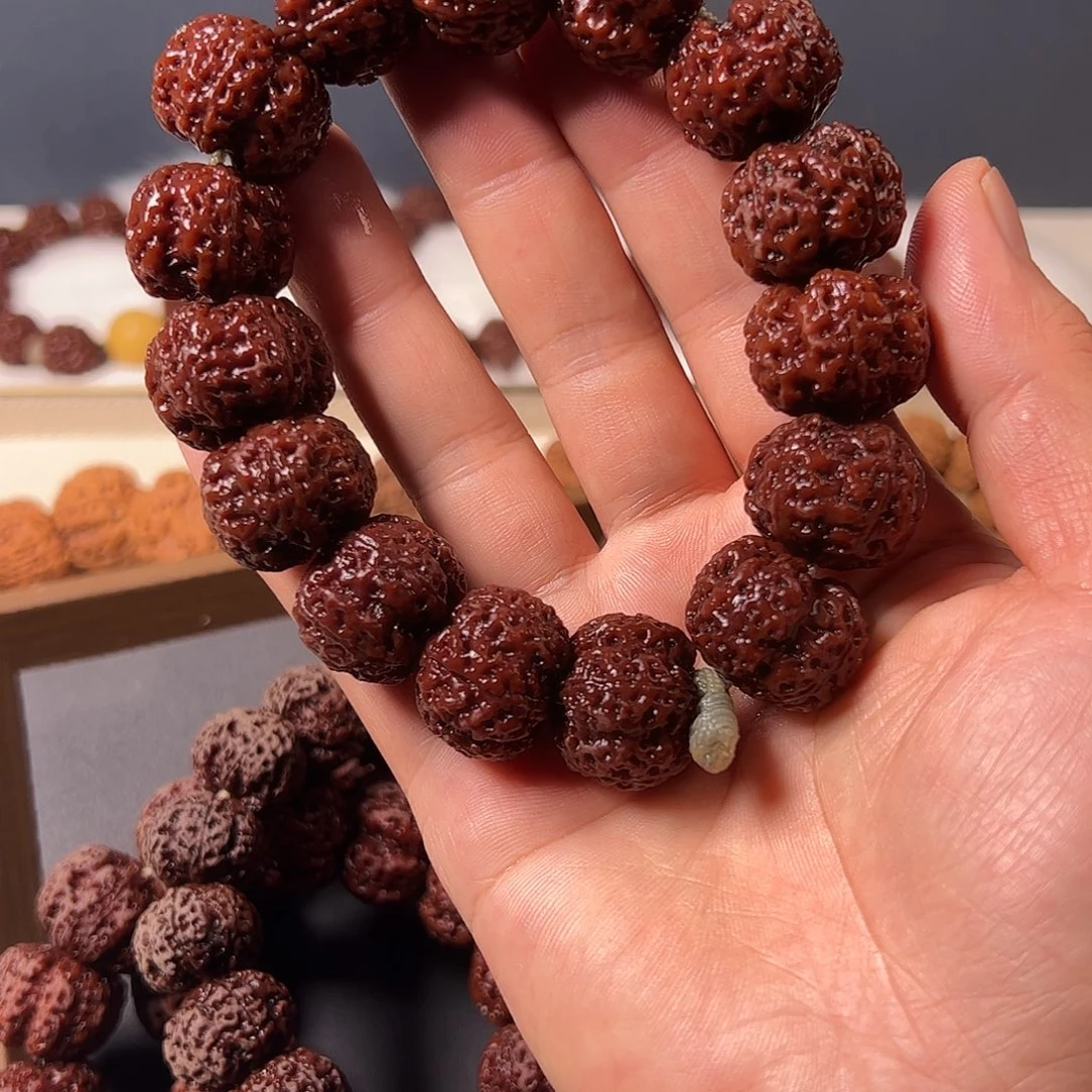 金刚菩提手串凹底五爪金龙超头22