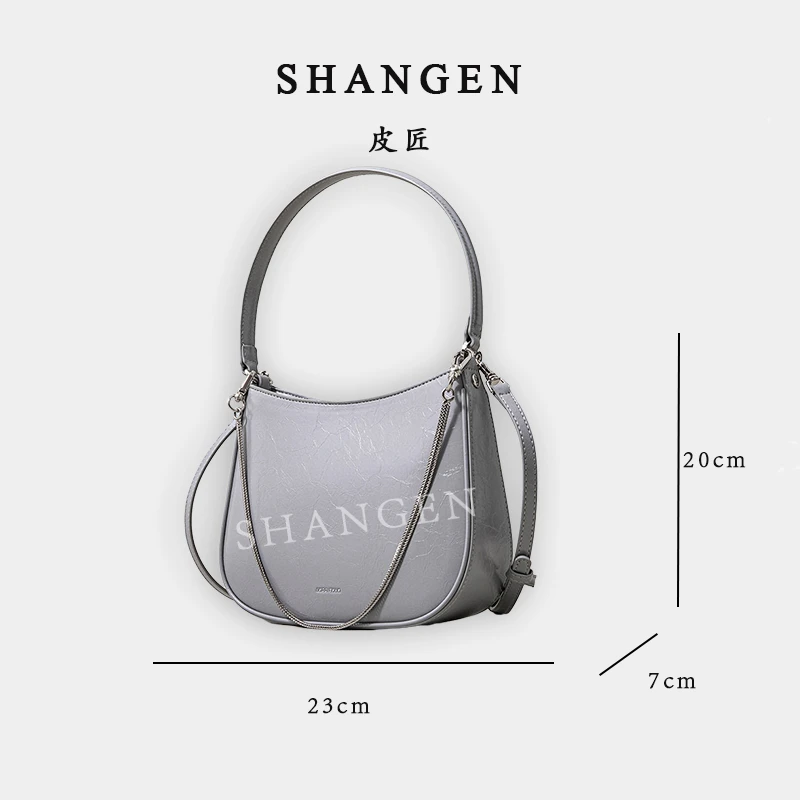 【尚恩CC】SK-92591-淡灰蓝-轻奢时尚女士新款单肩斜挎包