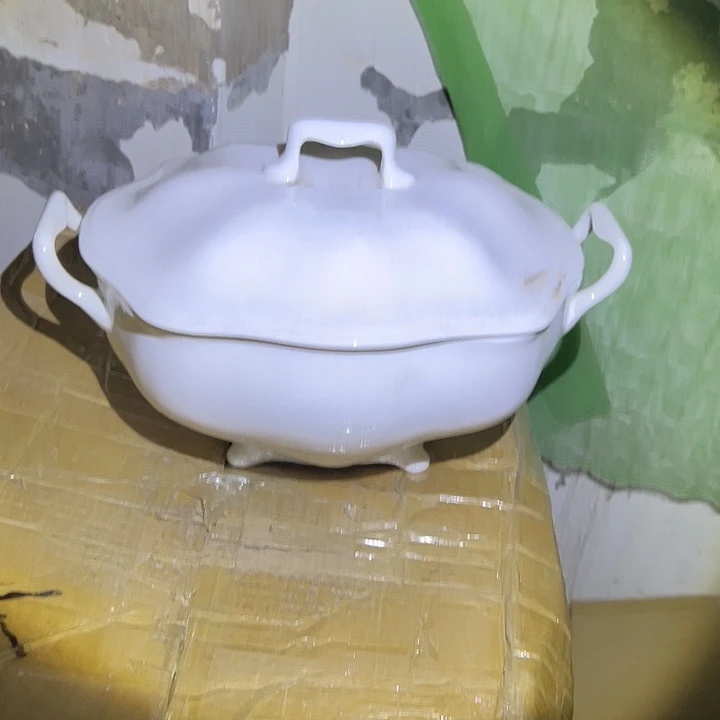 国营尾货骨瓷出口锅一套微瑕