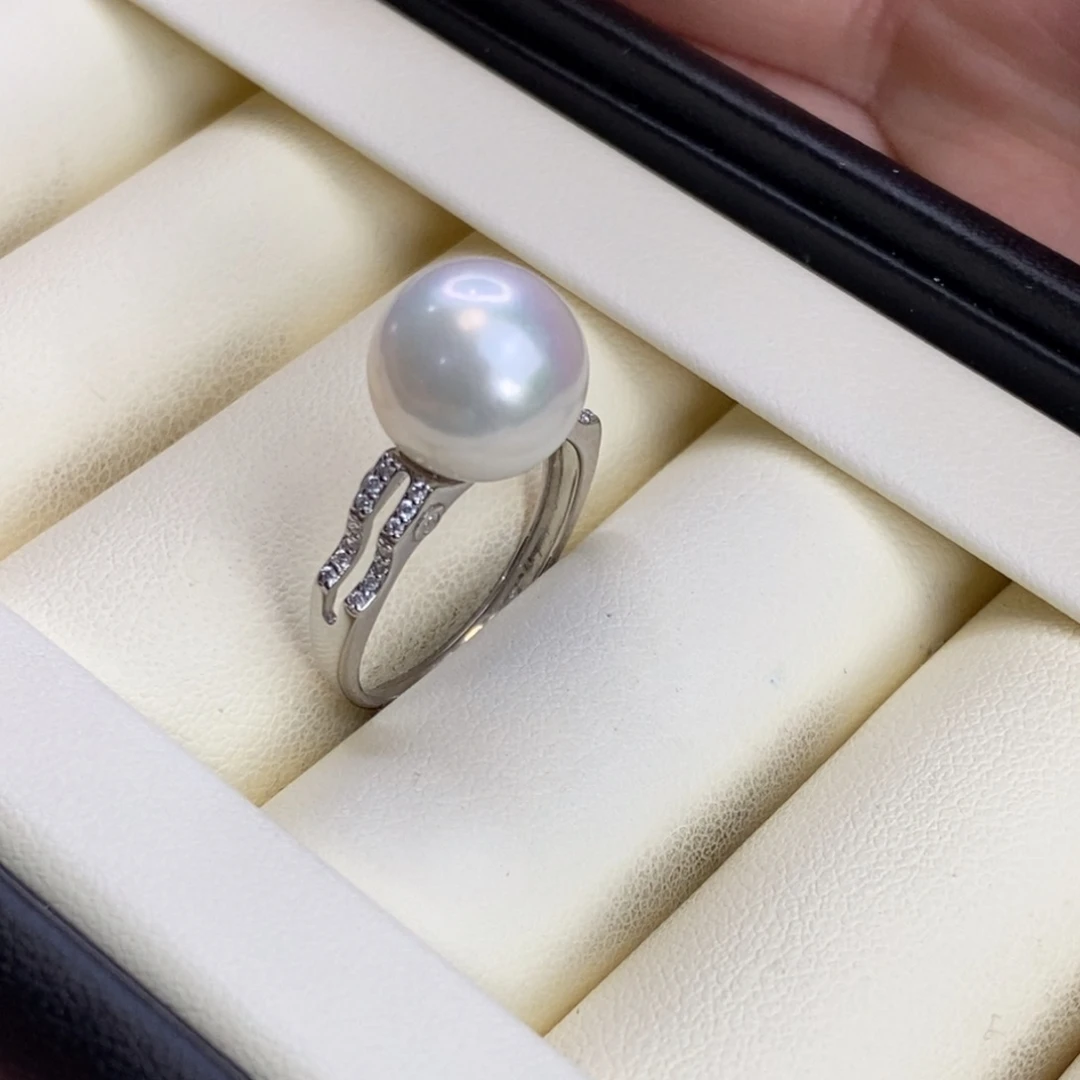 戒指淡水珍珠银S925镶嵌