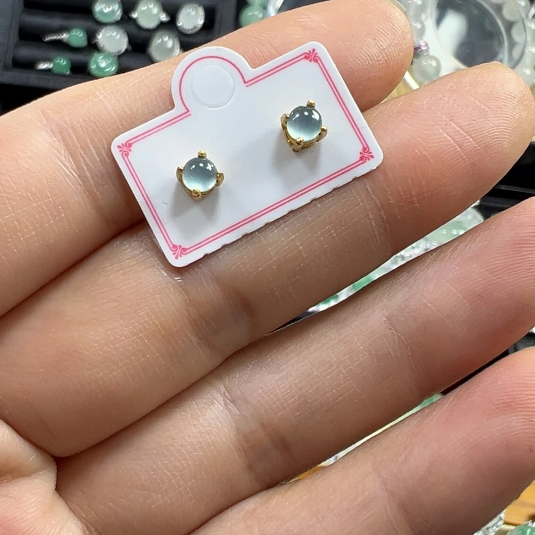 翡翠未镶嵌耳饰危料1号