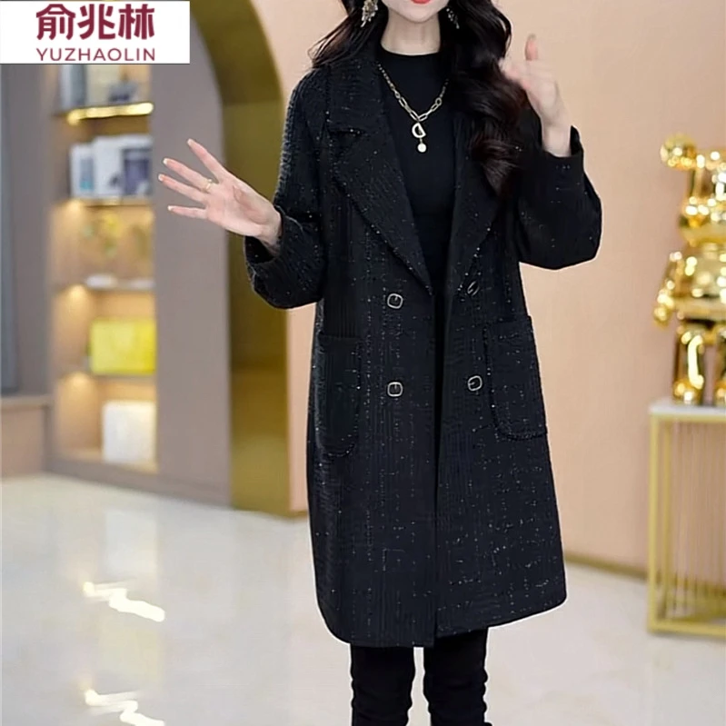 春秋新款妈妈中长款风衣外套新款高档轻奢上衣时尚洋气减龄大衣女