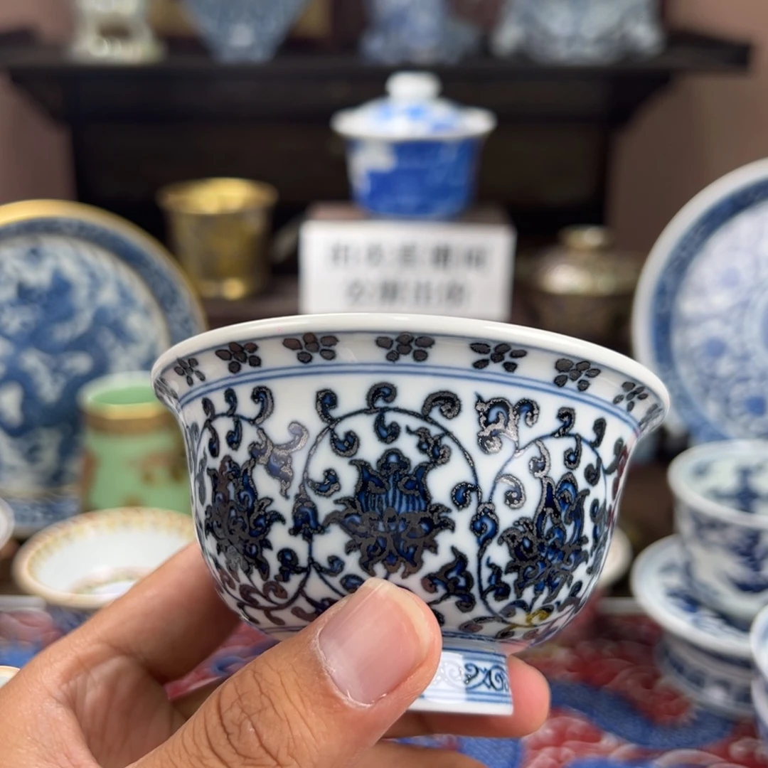 影***子瓷片景德镇手工手绘陶瓷