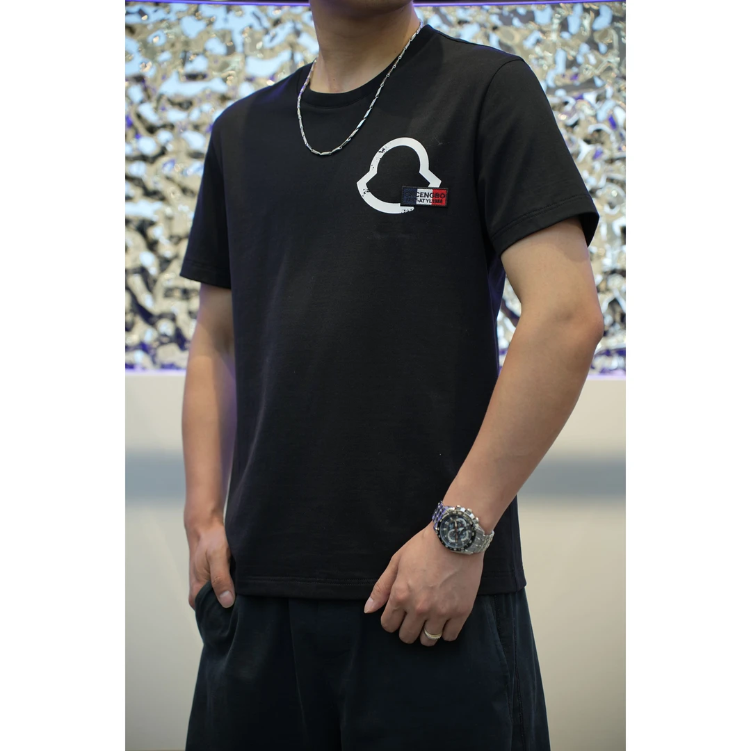 2025夏季新品时尚百搭短袖圆领男士男装休闲高端休闲男款