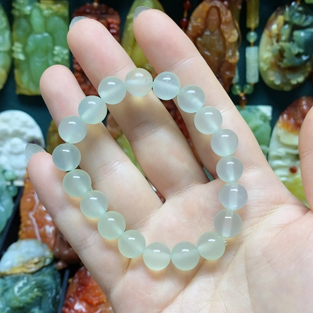 未镶嵌蛇纹石玉手链