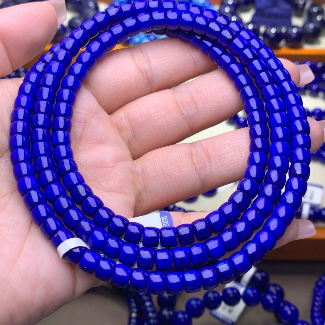 青金石未镶嵌手串6m