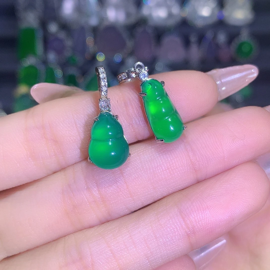 玛瑙/玉髓颈饰银S925镶嵌