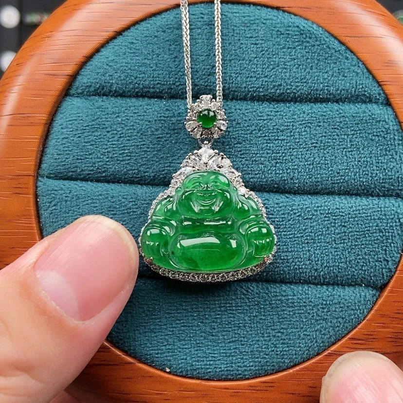 【闪购商品】翡翠颈饰银S925镶嵌乐*兮兮