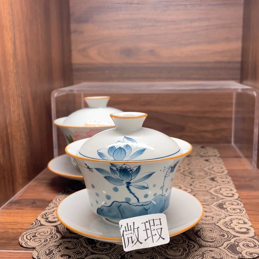 釉下彩纯手绘微瑕