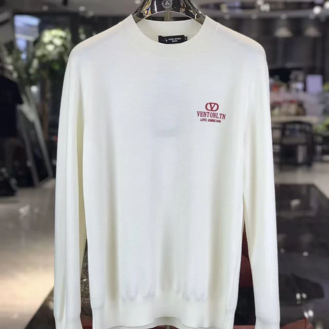 【VanJazny】新款男士简约圆领针织衫毛衣时尚半高领百搭99201