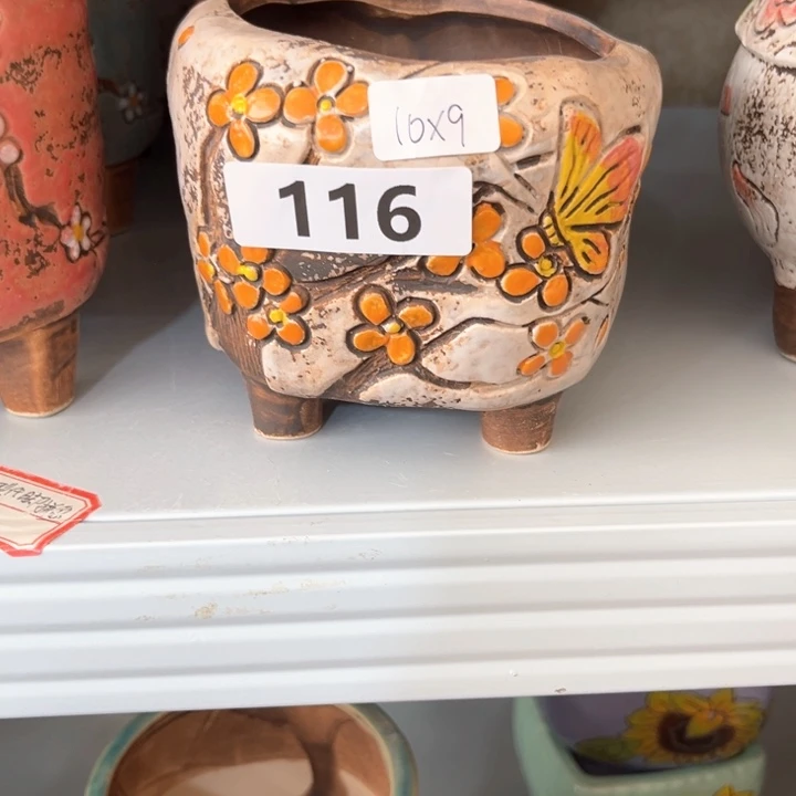 紫砂花盆粗陶材质多肉花盆