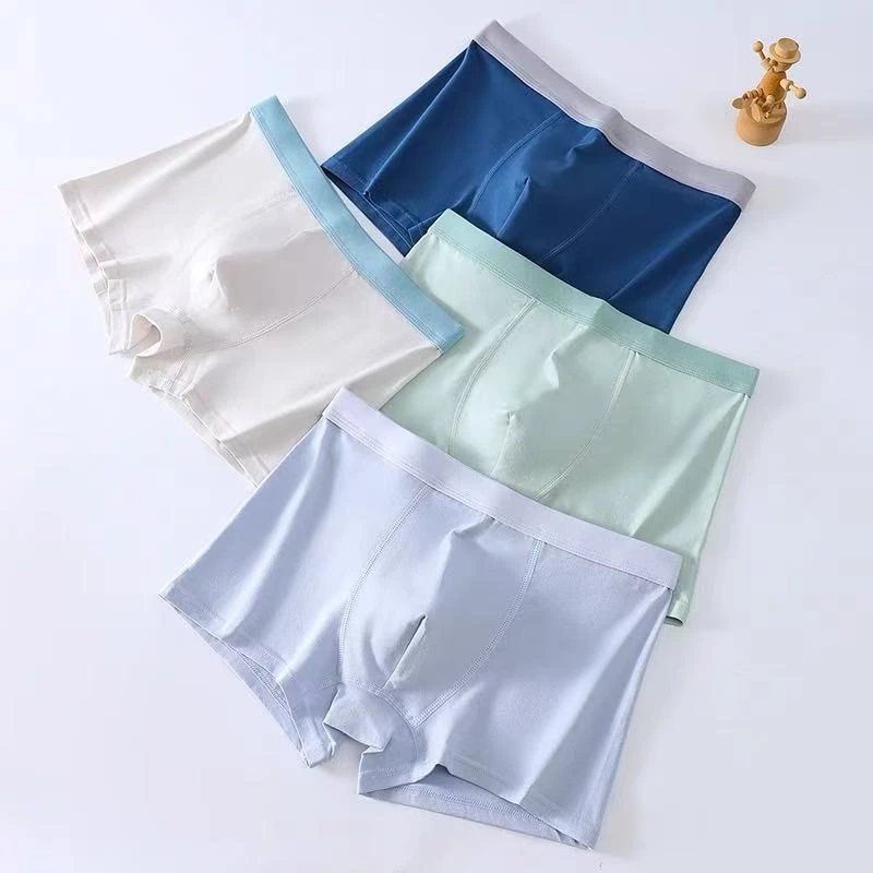 6411 （5条）男生舒适透气男平角内裤 三楼