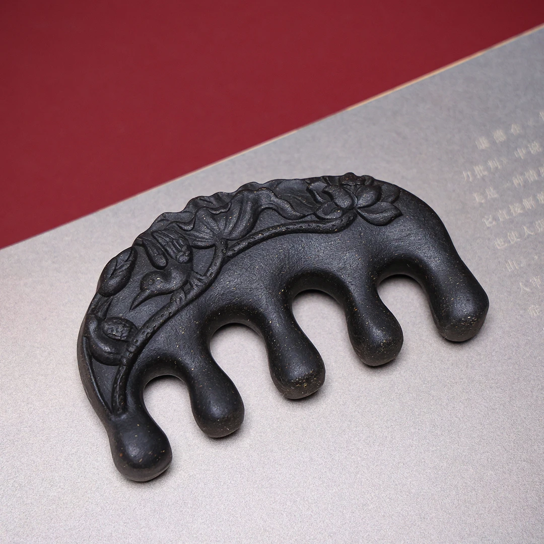 【通络香】鸳鸯戏荷香梳 古法手作合香（葫芦挂件）