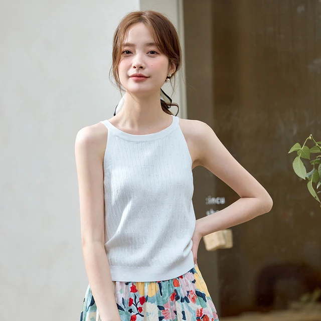 茵曼冰丝清凉内搭薄款针织背心女2025夏季新款百搭休闲吊带上衣