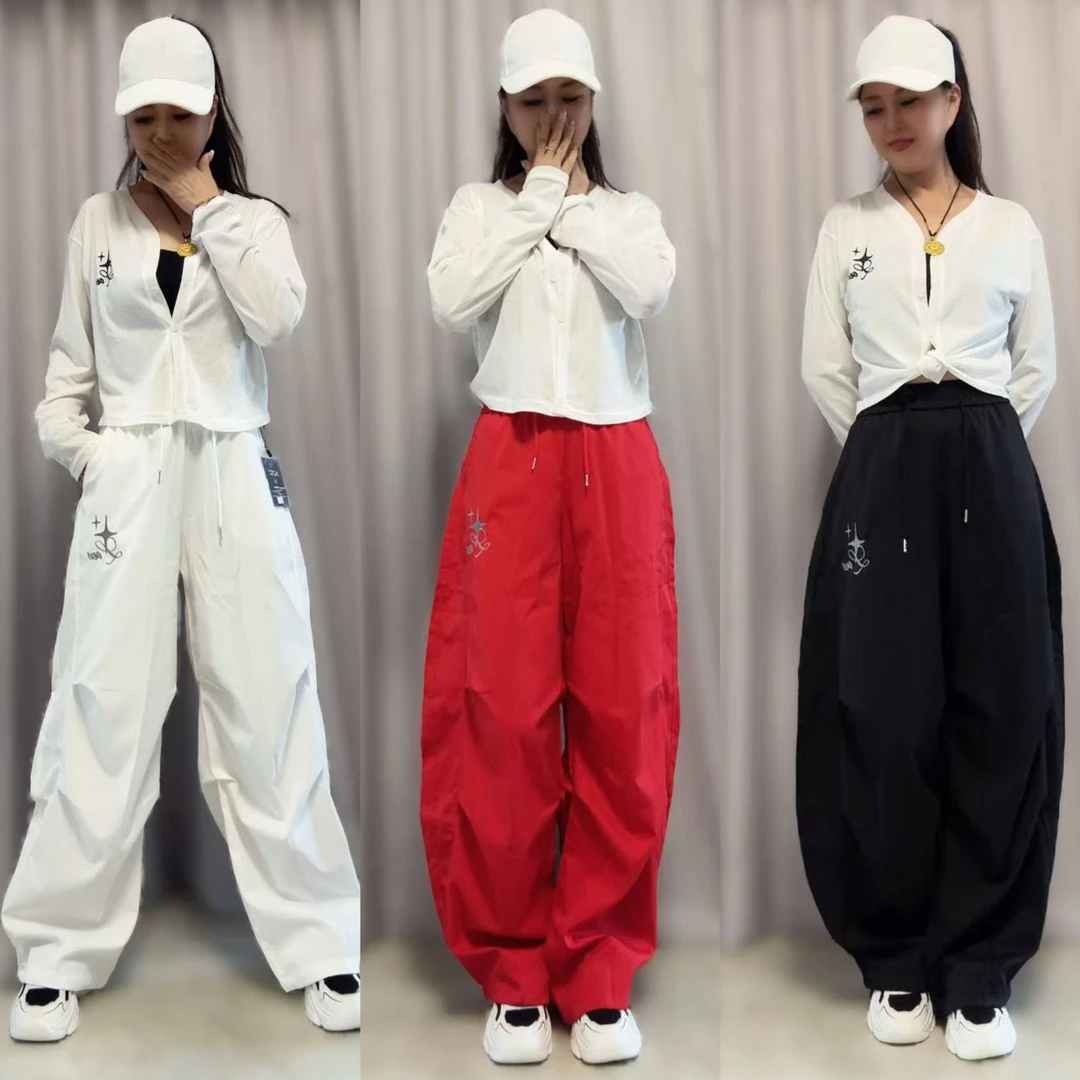 秋季新品565款斜纹棉刺绣伞兵裤时尚百搭