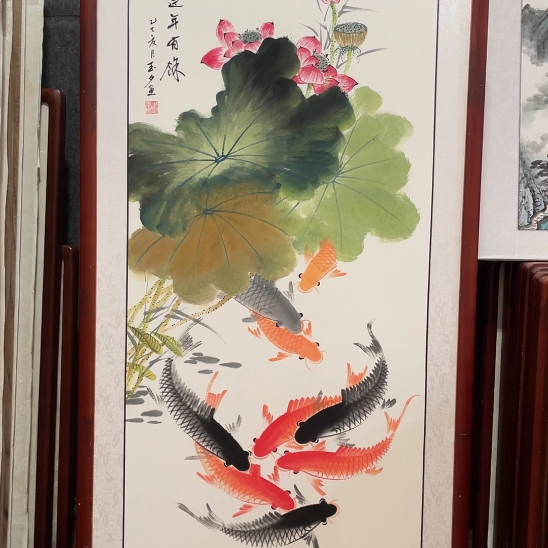 国画带框尺寸63*123厘米