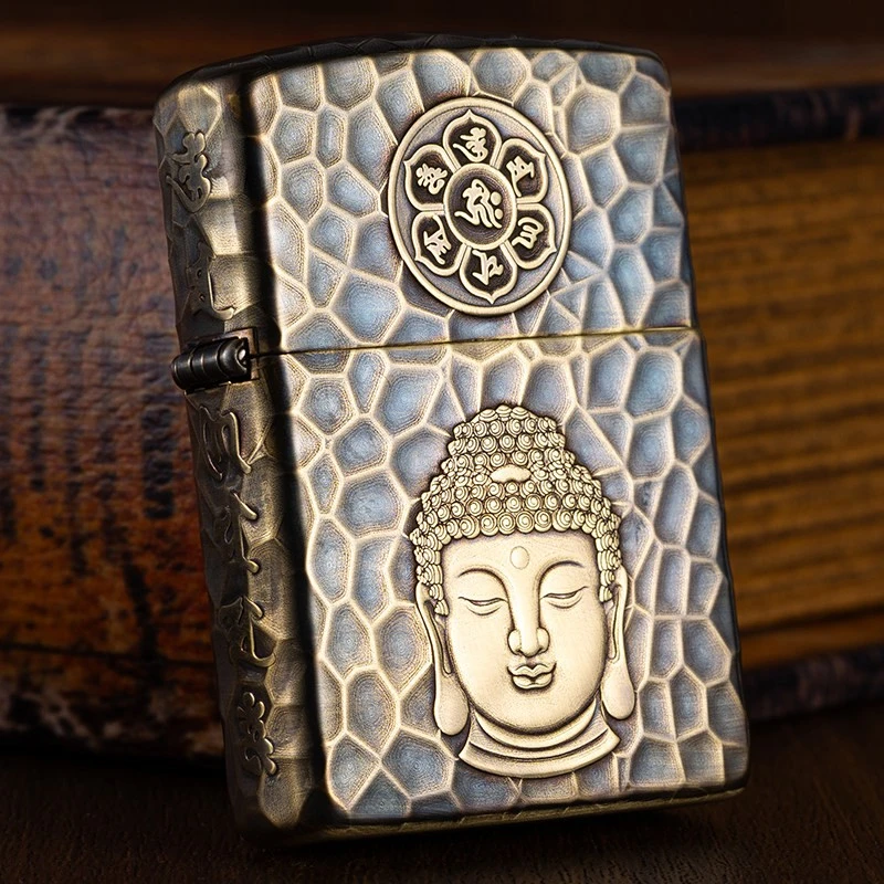 zippo打火机【悟如来】盔甲手凿官方正品男生走心实用礼物七夕节