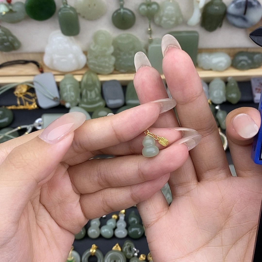 吊坠(不含链)银S925镶嵌和田玉