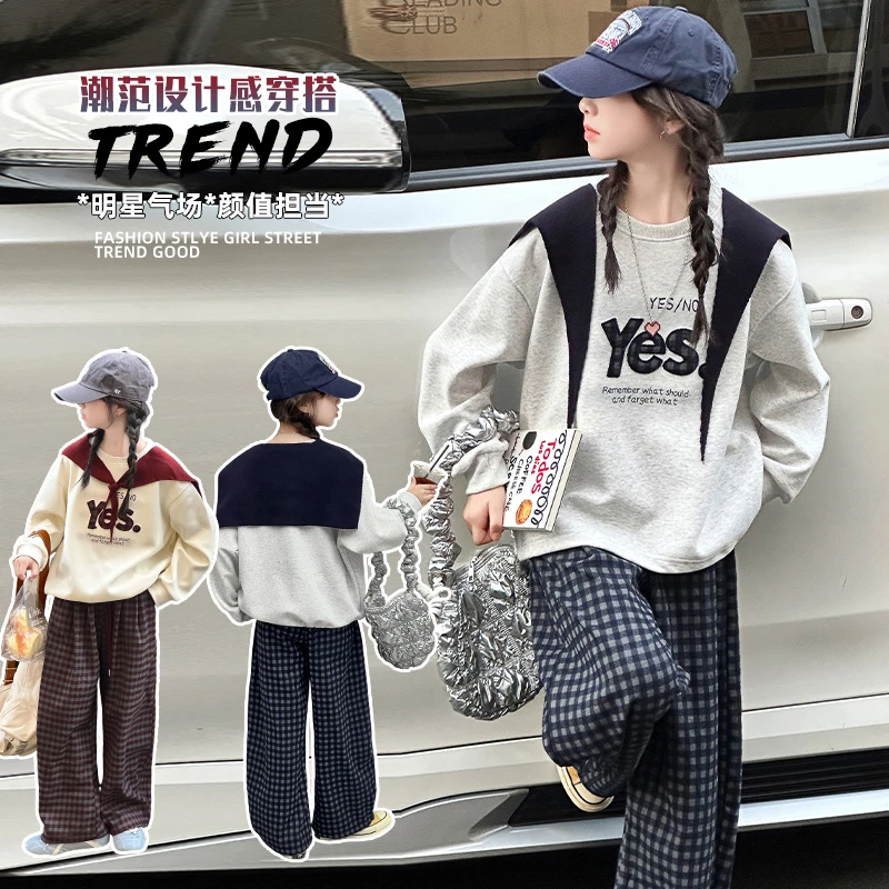（卫衣）童装女童卫衣秋装2025新款中大童儿童洋气时髦女孩春款