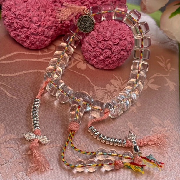 【玉涵珠宝】天然水晶设计款车轮珠手持689