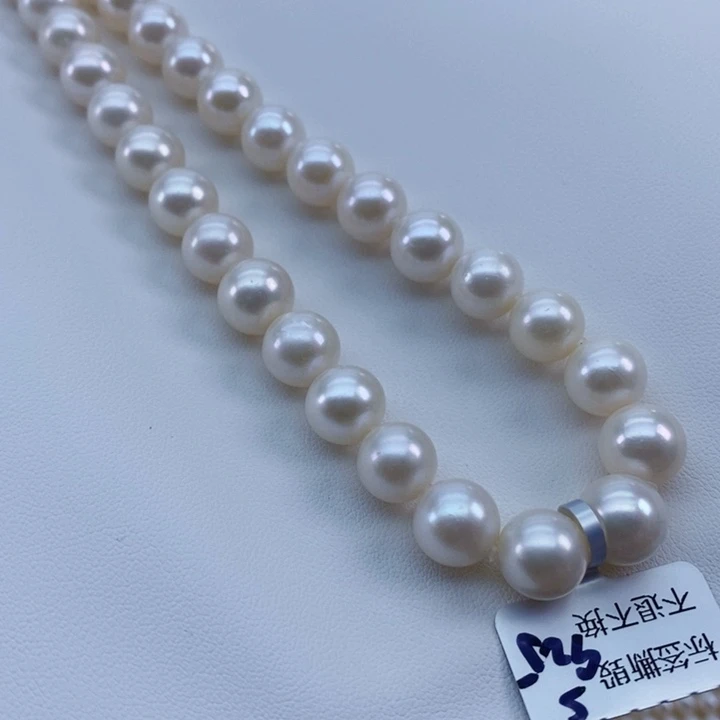 淡水珍珠银S925镶嵌颈饰9.3-10.3m