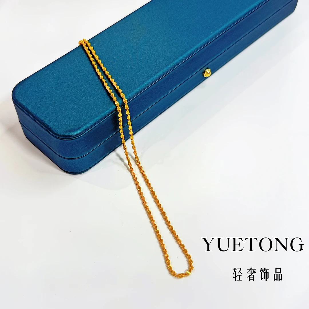 YUETONG 麻花链时尚简约锁骨链轻奢可调节长链