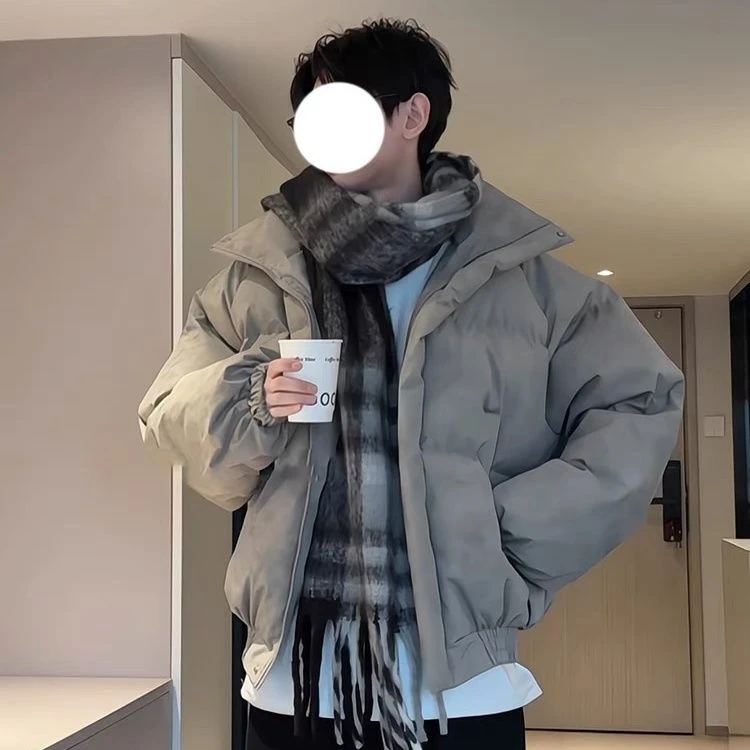 立领脏脏潮牌棉服冬季新款情侣男女宽松扎染美式棉衣加厚保暖棉袄