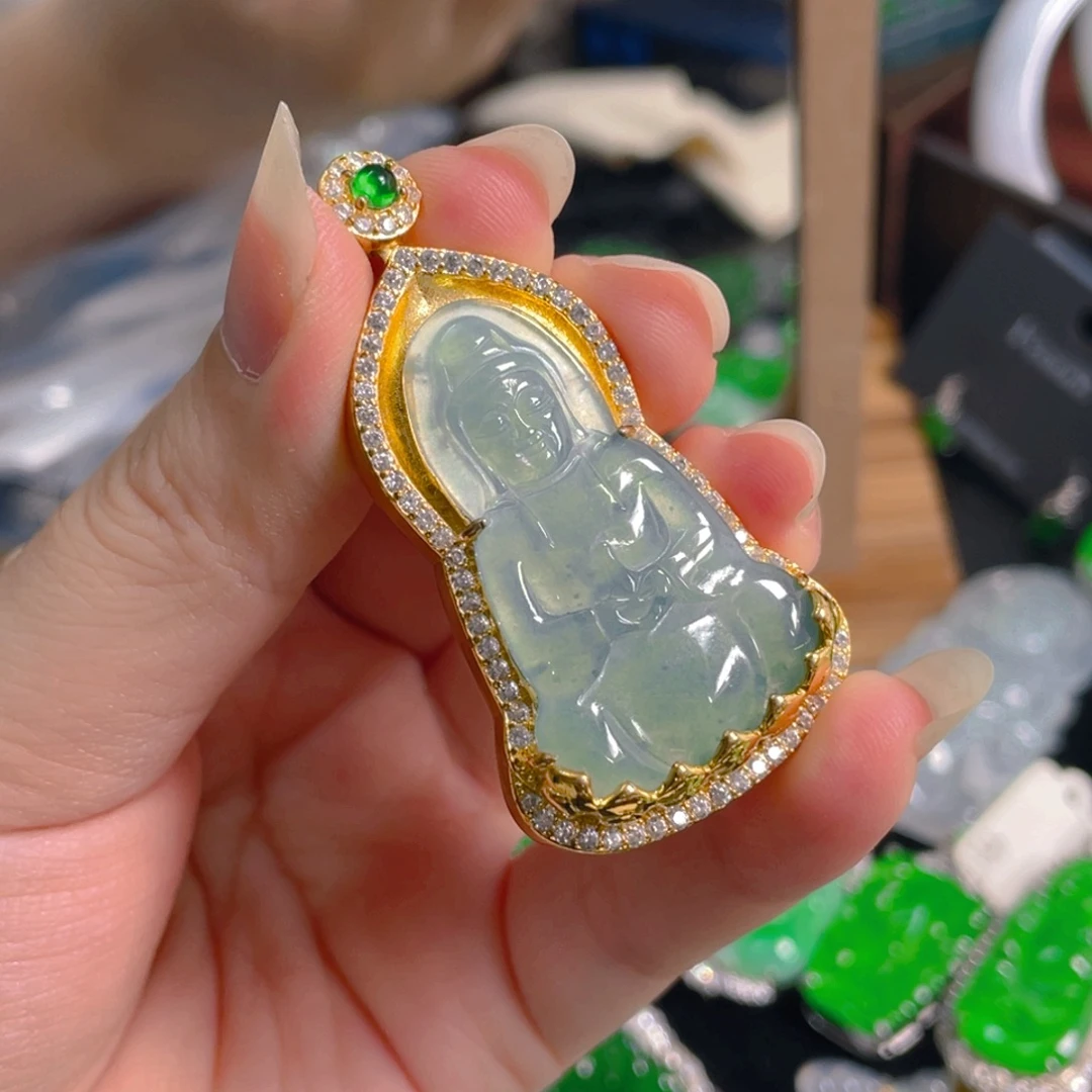 翡翠未镶嵌吊坠(不含链)