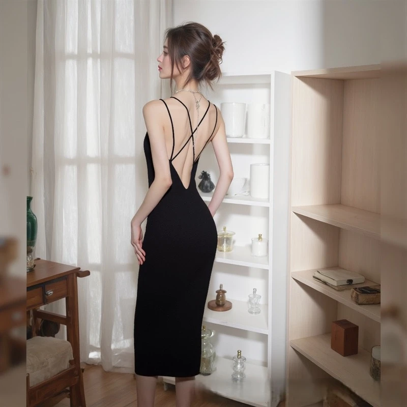 中长款短款无袖吊带夏季透气睡裙春夏纯欲极简风日系