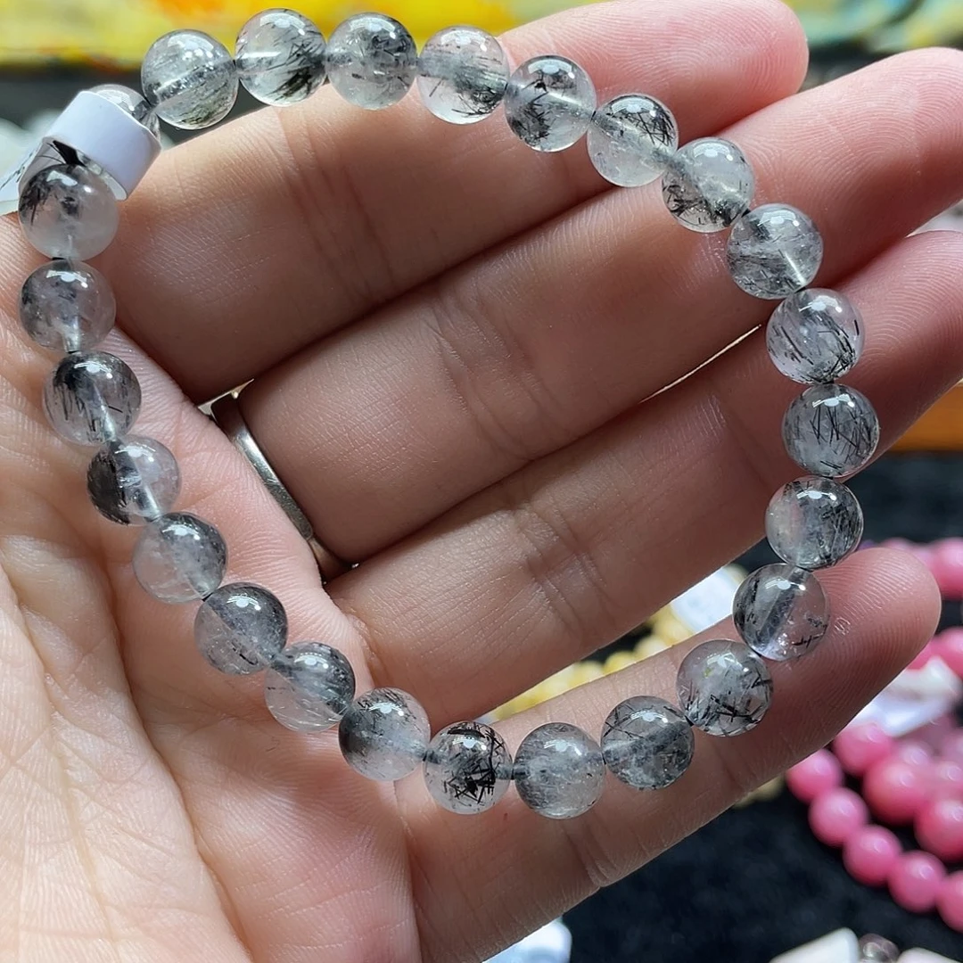 水晶未镶嵌手链黑发手串