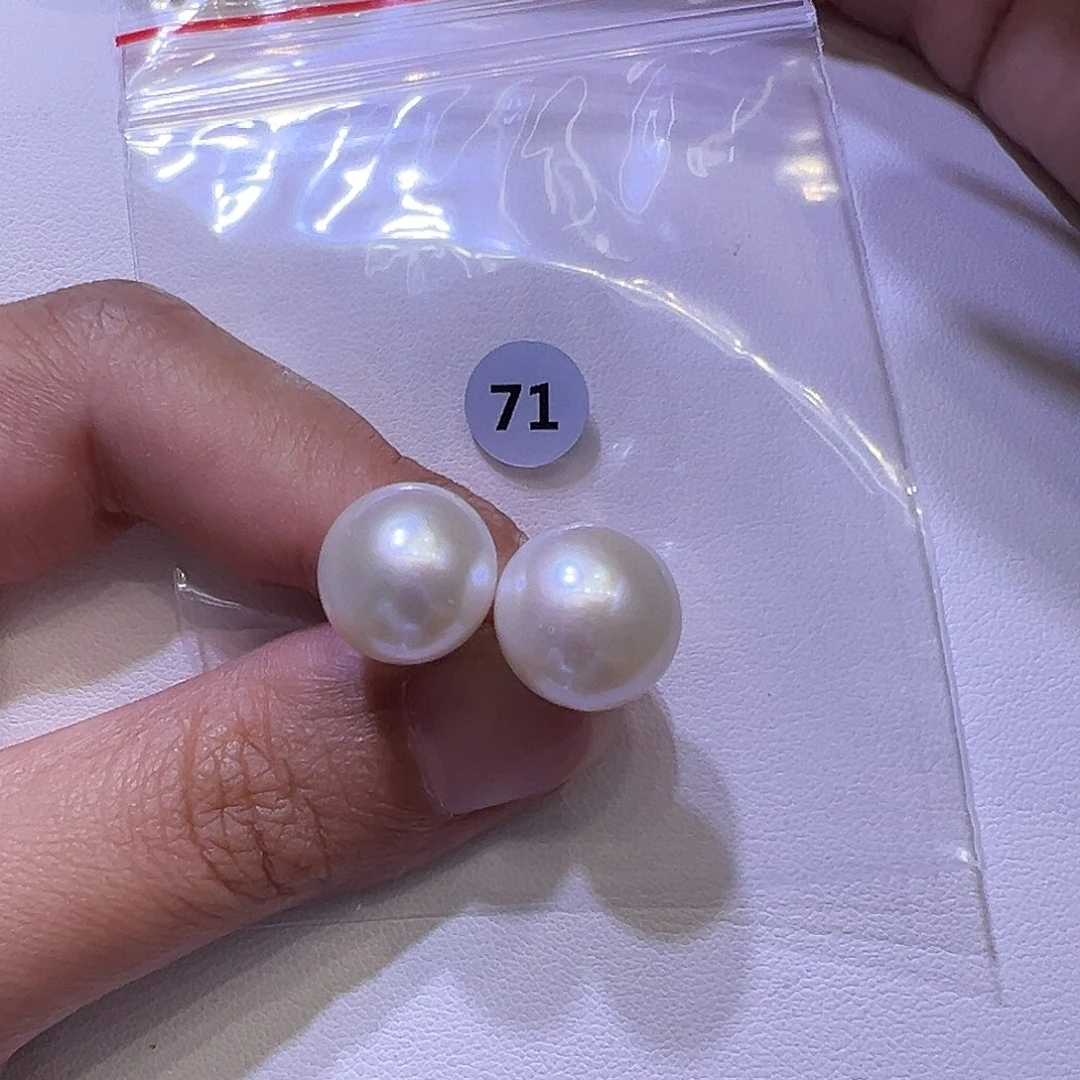 银S925镶嵌耳饰淡水珍珠