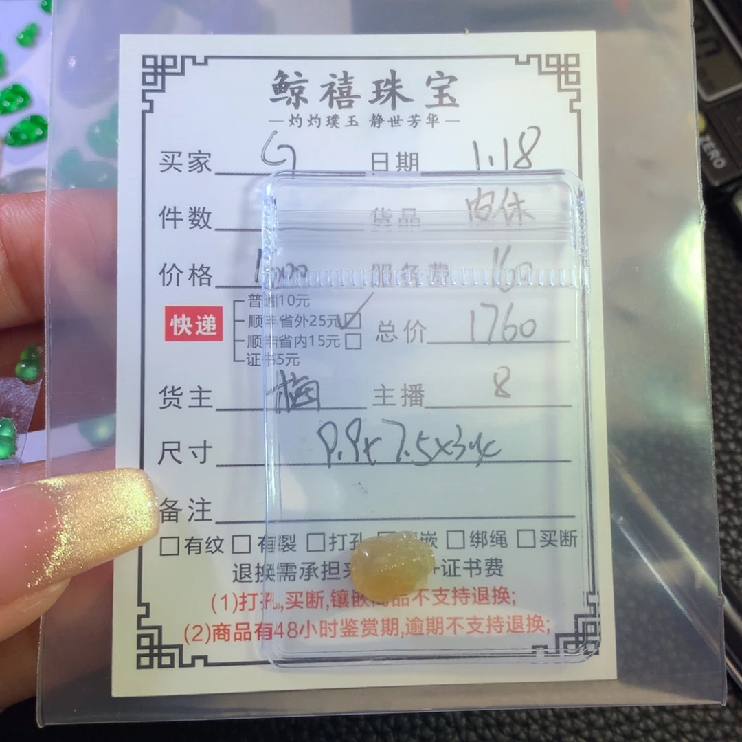 翡翠颈饰未镶嵌G***e貔貅