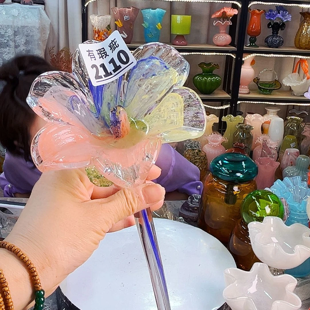 琉璃2110瑕家悦花器摆件福利