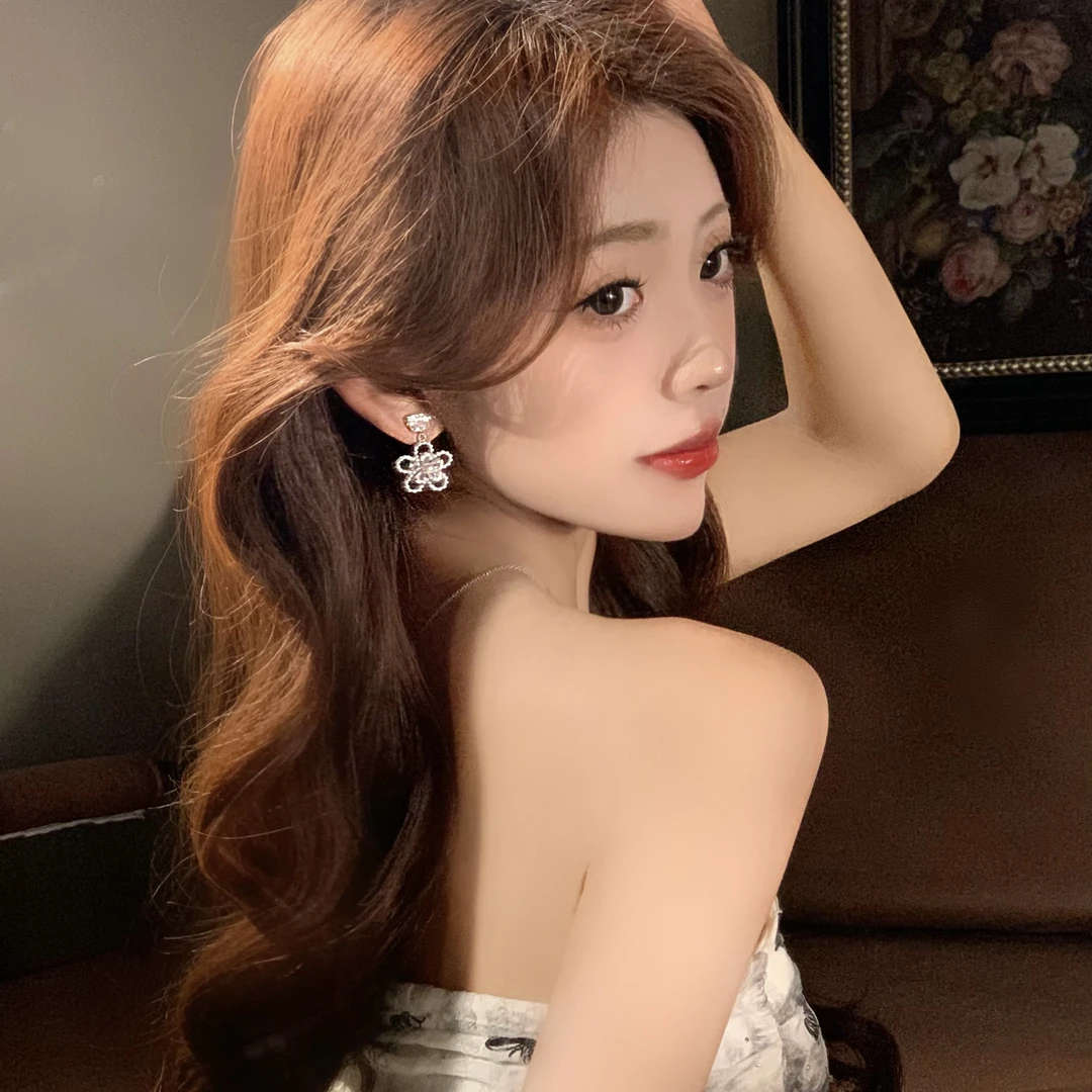 FULL GIRLISH耳环01407甜美气质珠珠镂空耳钉百搭耳饰