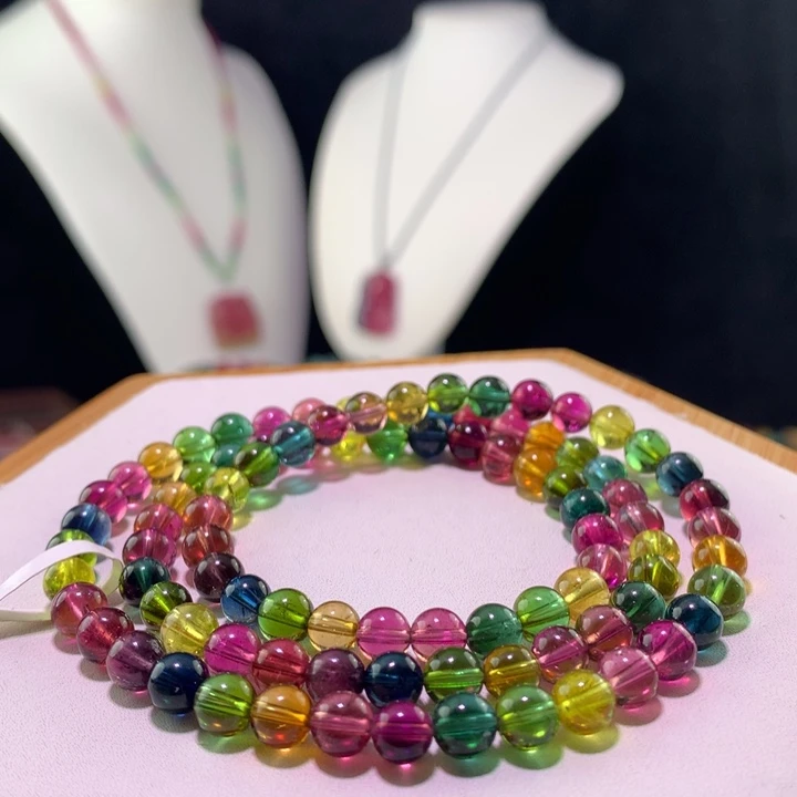 双色碧玺手链未镶嵌